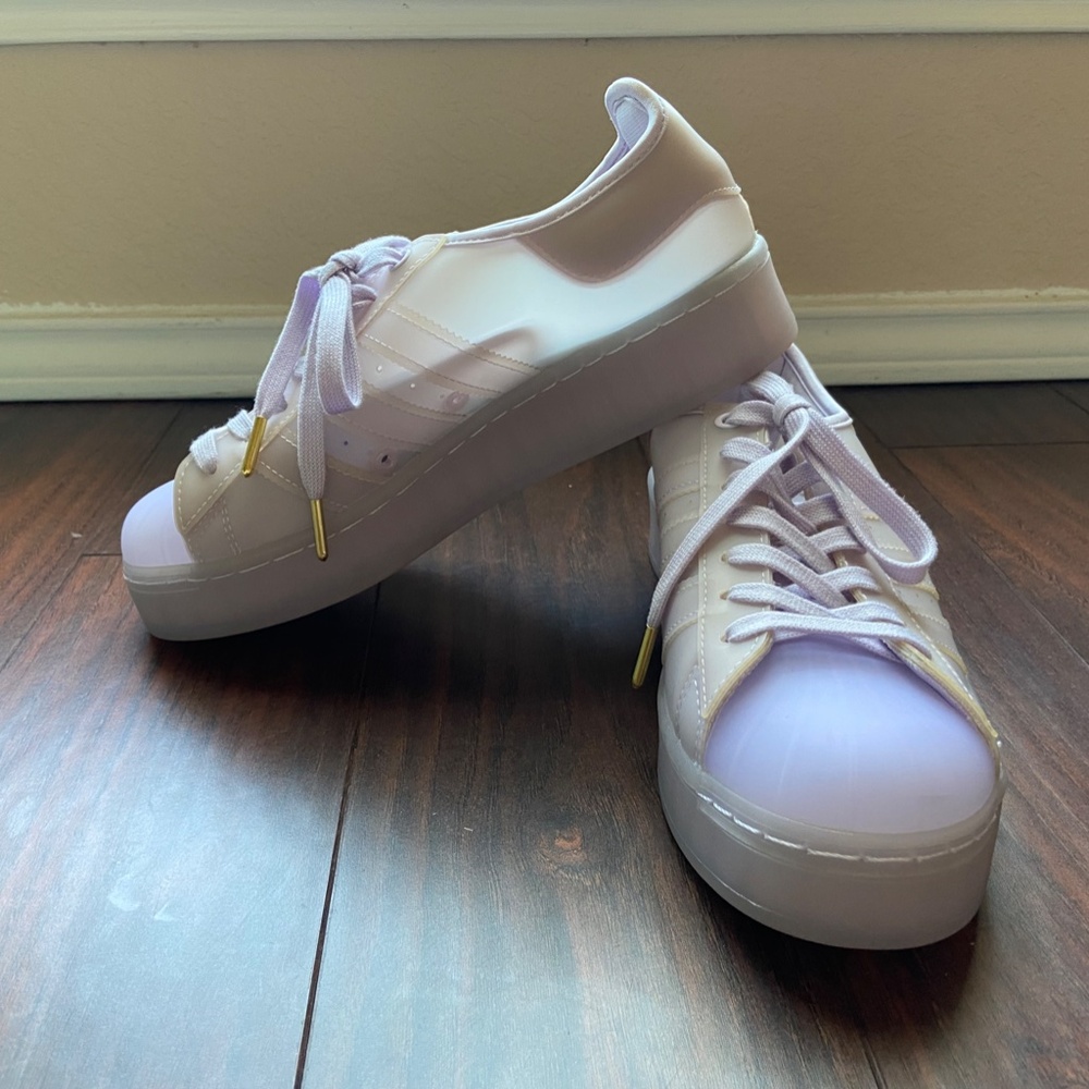 ADIDAS Superstar Jelly Sneakers Purple Women Size 9